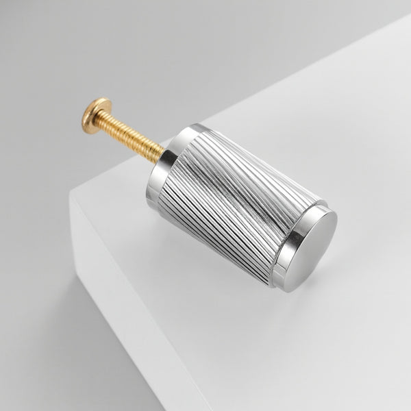 Knob 3146 | Ribbed | Chrome