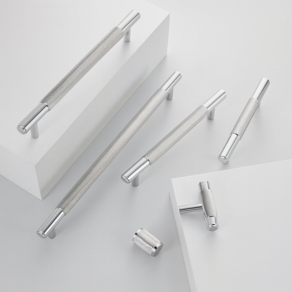 Knop 3146 | Rillet | Krom