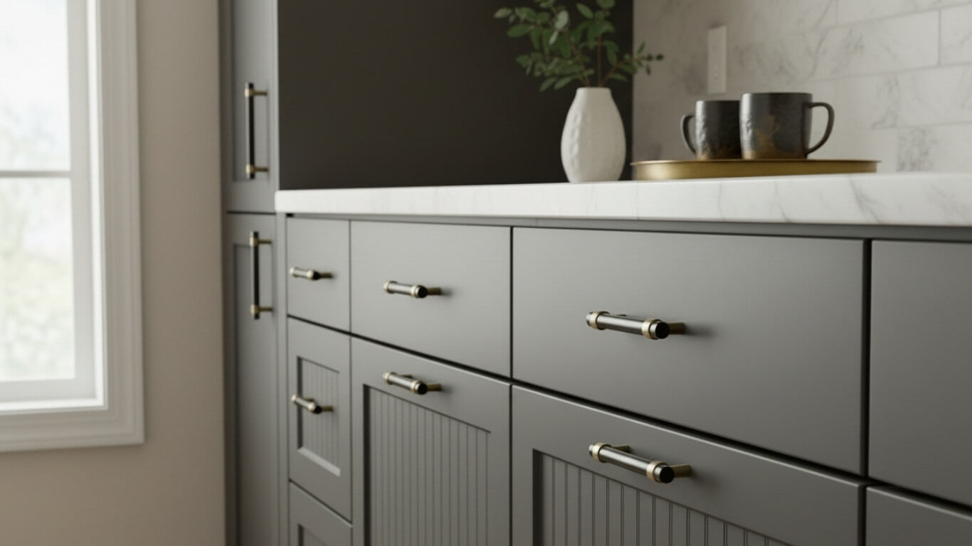 Handle CH016A | Black + Brass