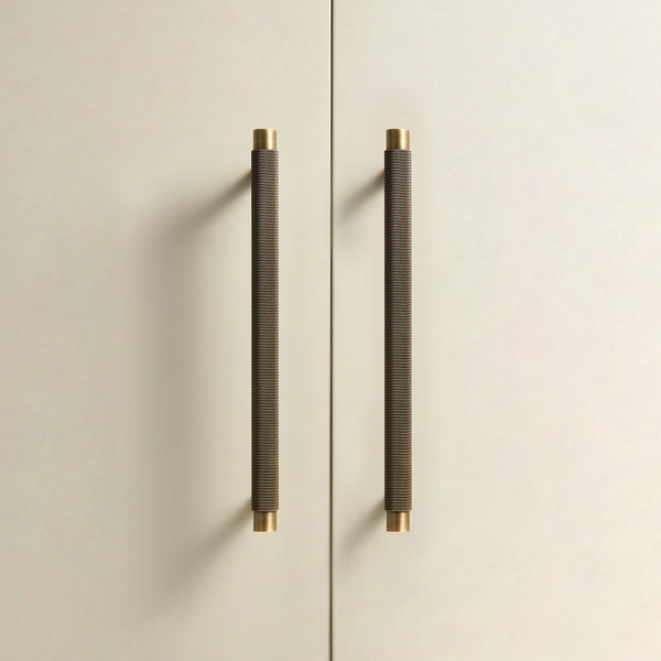 Maniglia CH098 | Zigrinata | Ottone Antico