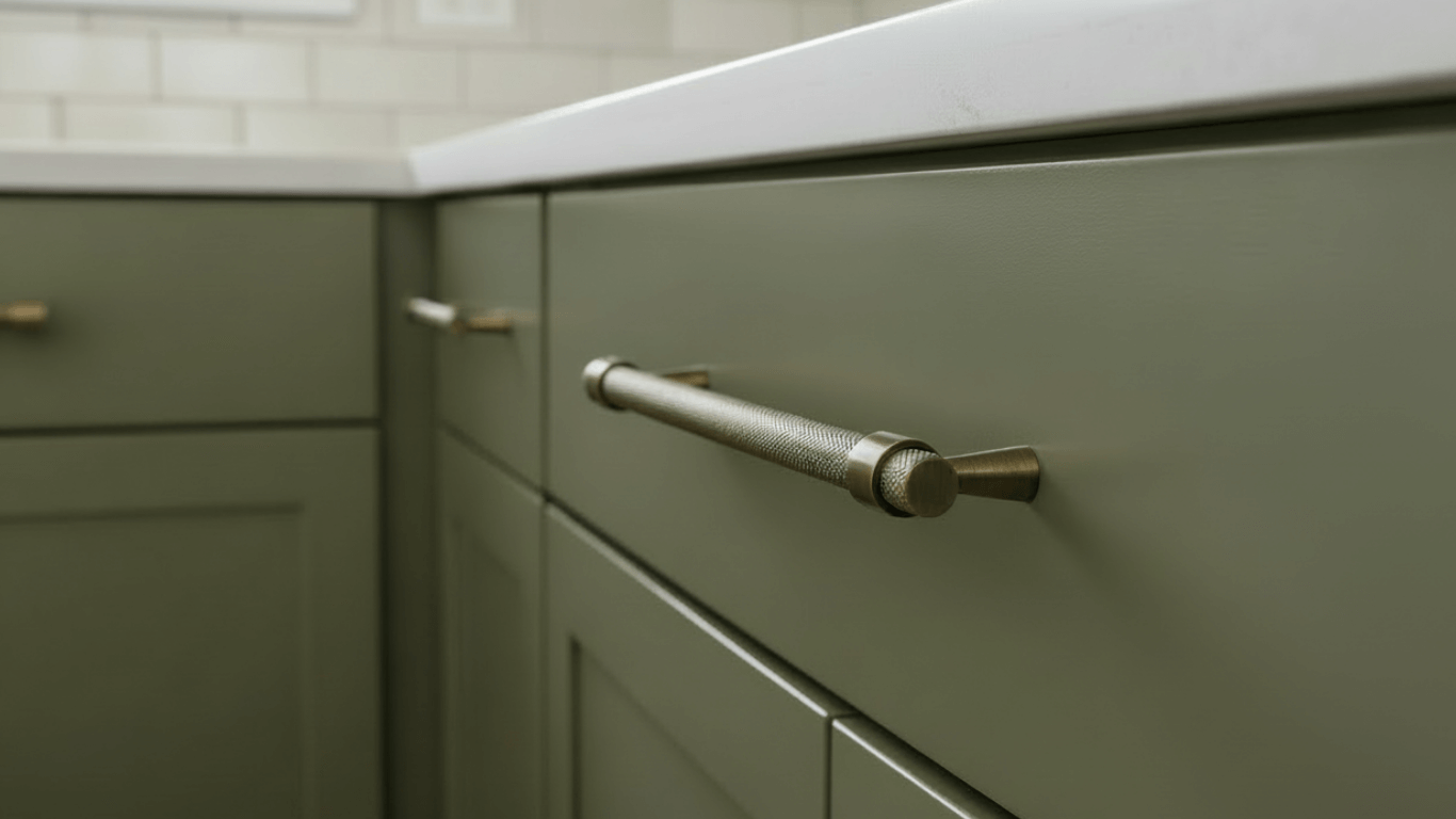 Griff CH016 | Gerändelt | Antik Messing