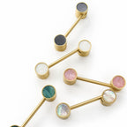 Furniture hasp 3091 | Brass + Abalone shell 