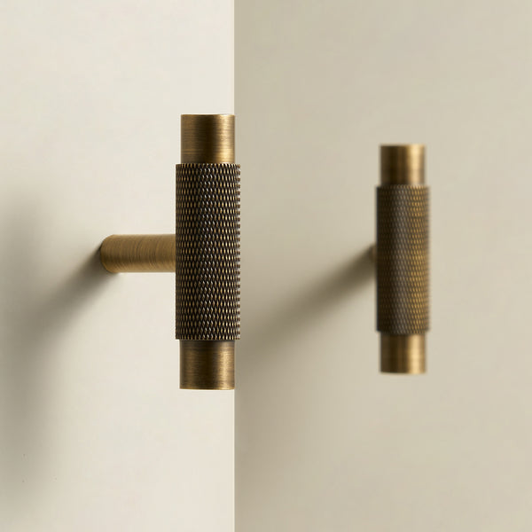 T-Bar CH098 | Gerändelt | Antikes Messing