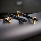 Handtag 3074 | Solid mässing | Svart/Guld - Dooroom